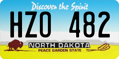 ND license plate HZO482