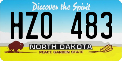 ND license plate HZO483