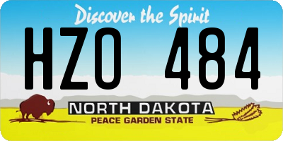 ND license plate HZO484