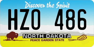ND license plate HZO486