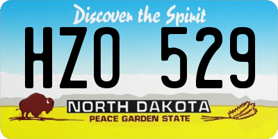 ND license plate HZO529