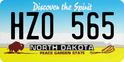 ND license plate HZO565