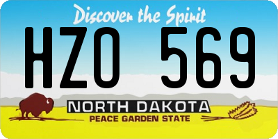 ND license plate HZO569