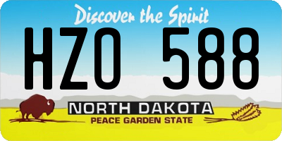 ND license plate HZO588