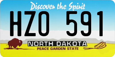 ND license plate HZO591
