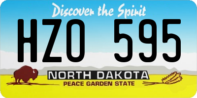 ND license plate HZO595