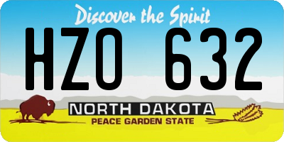ND license plate HZO632