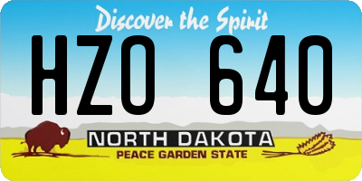 ND license plate HZO640