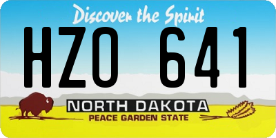 ND license plate HZO641