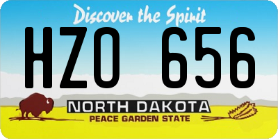 ND license plate HZO656