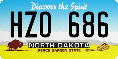 ND license plate HZO686