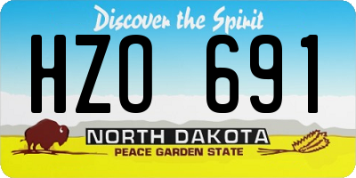 ND license plate HZO691