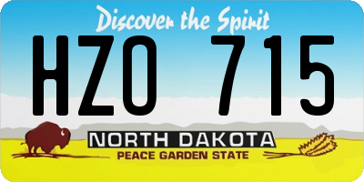 ND license plate HZO715