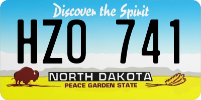 ND license plate HZO741
