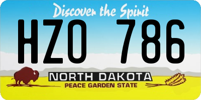 ND license plate HZO786