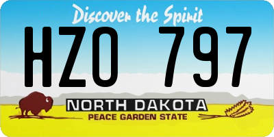 ND license plate HZO797