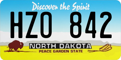 ND license plate HZO842