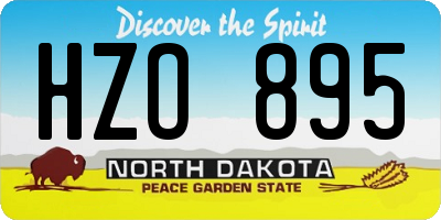 ND license plate HZO895