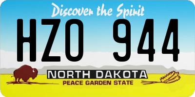 ND license plate HZO944