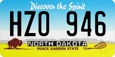 ND license plate HZO946