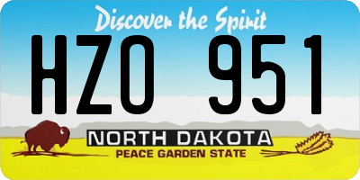 ND license plate HZO951