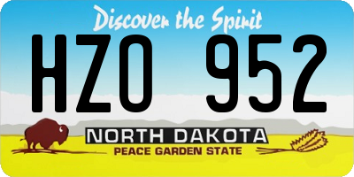 ND license plate HZO952