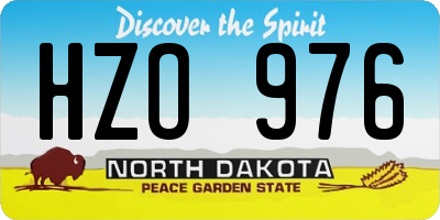 ND license plate HZO976