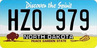ND license plate HZO979