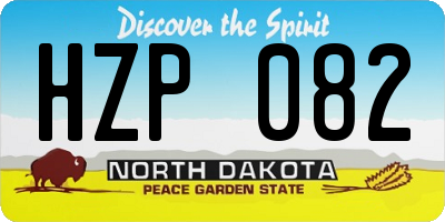 ND license plate HZP082