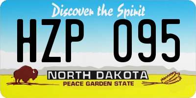 ND license plate HZP095