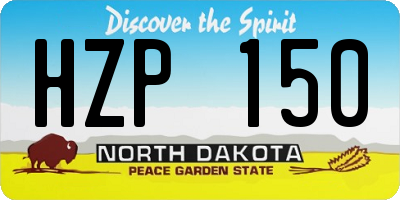 ND license plate HZP150