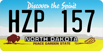ND license plate HZP157