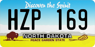 ND license plate HZP169