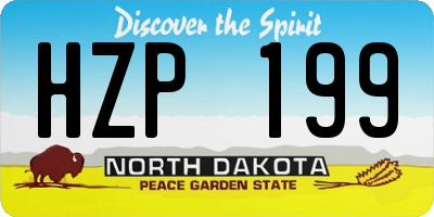 ND license plate HZP199