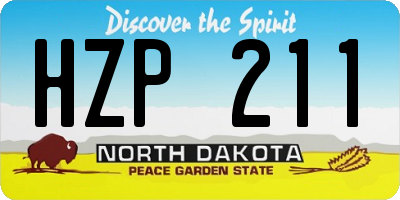 ND license plate HZP211