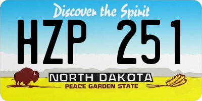ND license plate HZP251