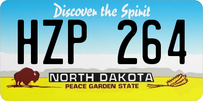 ND license plate HZP264