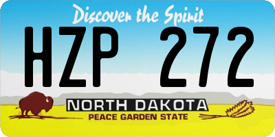 ND license plate HZP272