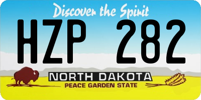 ND license plate HZP282