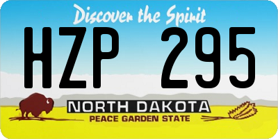ND license plate HZP295