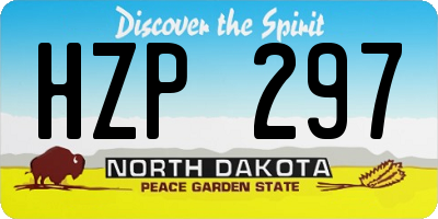 ND license plate HZP297