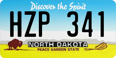 ND license plate HZP341