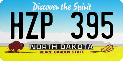 ND license plate HZP395