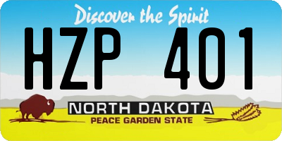 ND license plate HZP401