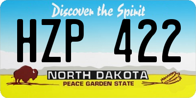 ND license plate HZP422