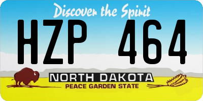 ND license plate HZP464