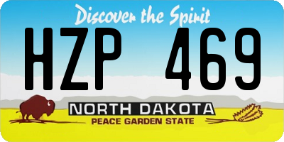 ND license plate HZP469