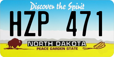 ND license plate HZP471