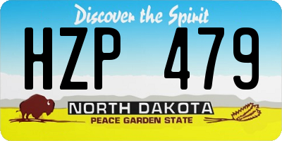 ND license plate HZP479