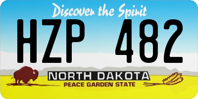 ND license plate HZP482